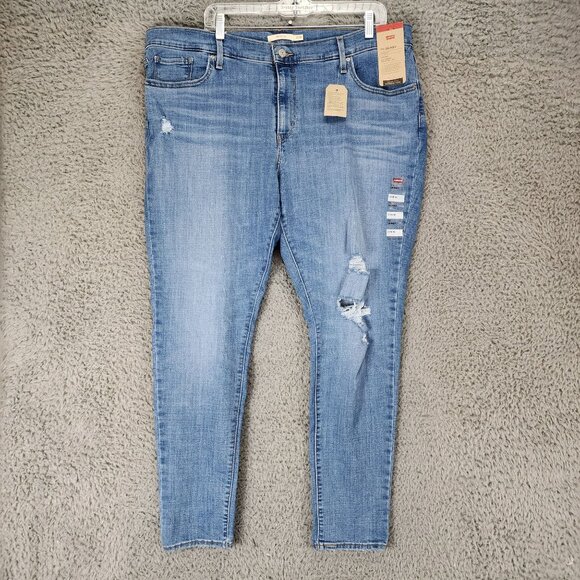Levi's Jeans Womens 20W Blue 711 Skinny Stretch Mid Rise *NWT* - Picture 2 of 15